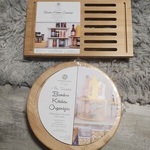 BNWT bundle Of 2 Bamboo Kitchen Organizers